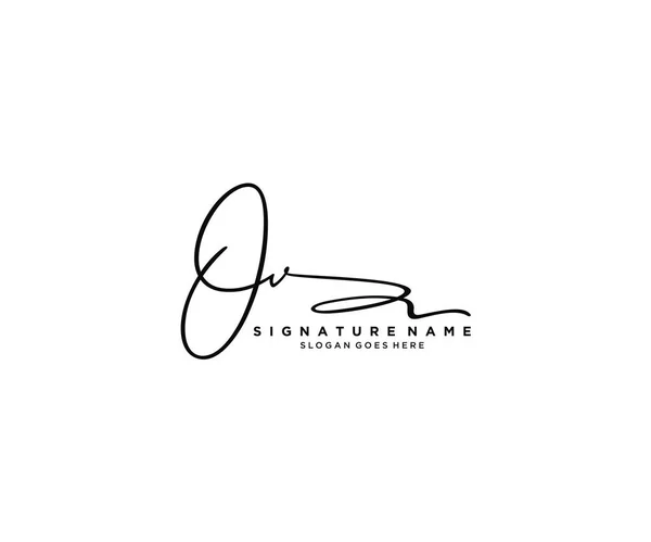 Signature Initiale Logo Design Logo Pour Mode Photographie Mariage Beauté — Image vectorielle