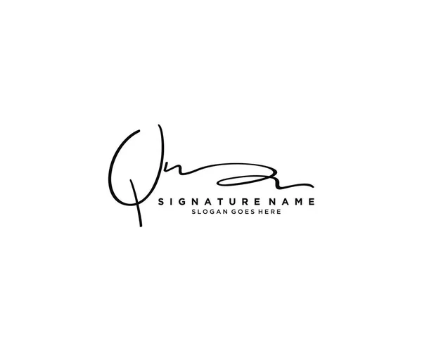 Initiële Handtekening Logo Ontwerp Logo Voor Mode Fotografie Bruiloft Schoonheid — Stockvector