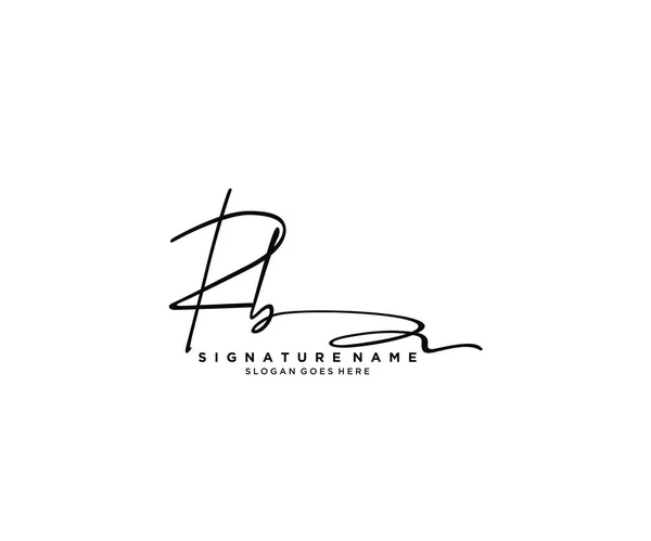 Signature Initiale Logo Design Logo Pour Mode Photographie Mariage Beauté — Image vectorielle