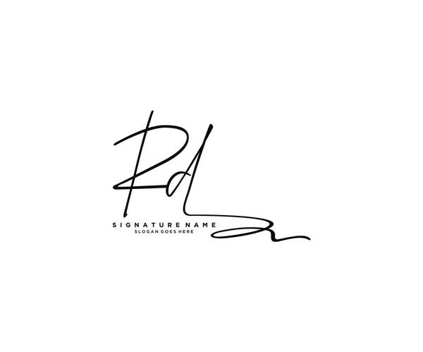 Initial Signature Logo Design Logo Fashion Photography Wedding Beauty Business — Stock Vector