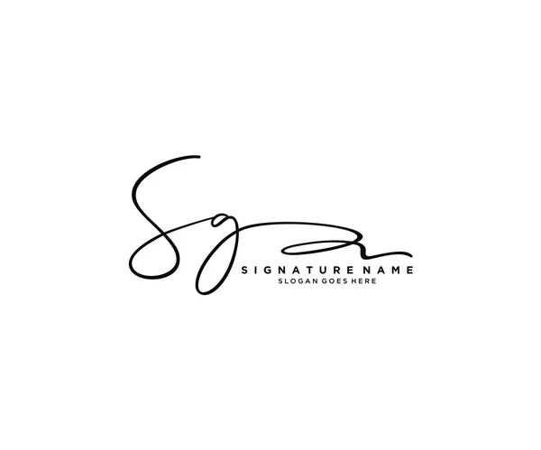 Initial Signature Logo Design Logo Für Mode Fotografie Hochzeit Schönheit — Stockvektor