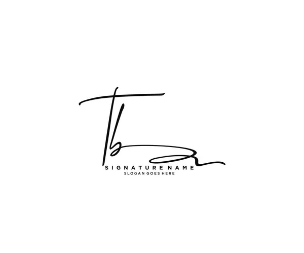 Initial Signature Logo Design Logo Fashion Photography Wedding Beauty Business — Stock Vector