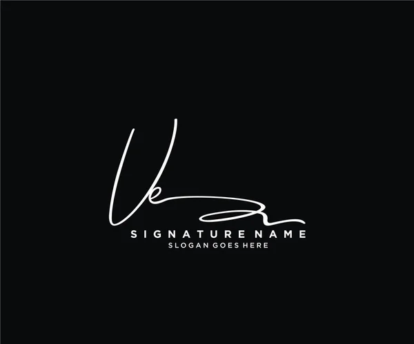 Initial Signature Logo Design Logo Für Mode Fotografie Hochzeit Schönheit — Stockvektor