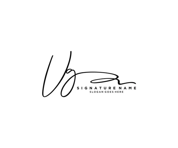 Initial Signature Logo Design Logo Fashion Photography Wedding Beauty Business — Stock Vector