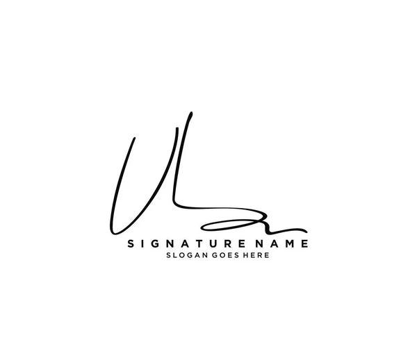 Initial Signature Logo Design Logo Für Mode Fotografie Hochzeit Schönheit — Stockvektor