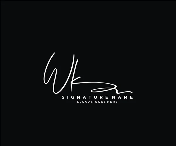 Initial Signature Logo Design Logo Fashion Photography Wedding Beauty Business — Stock Vector