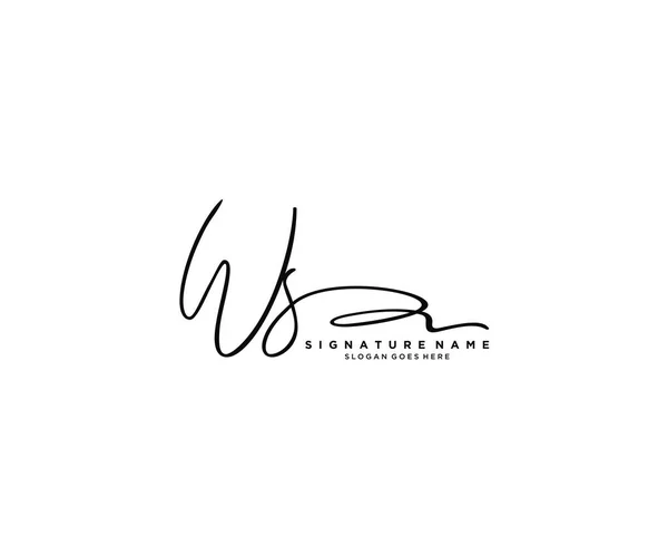 Signature Initiale Logo Design Logo Pour Mode Photographie Mariage Beauté — Image vectorielle