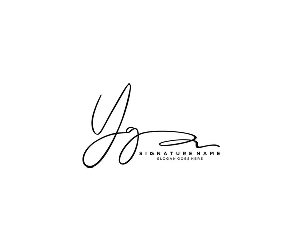 Diseño Inicial Del Logotipo Signature Logotipo Para Moda Fotografía Boda — Archivo Imágenes Vectoriales