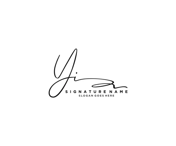 Signature Initiale Logo Design Logo Pour Mode Photographie Mariage Beauté — Image vectorielle