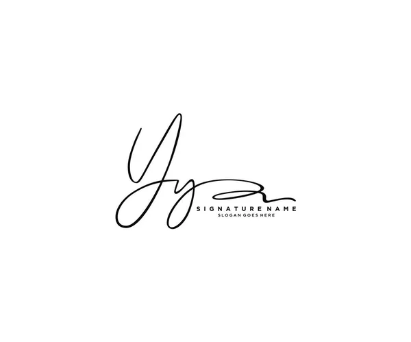 Initiële Handtekening Logo Ontwerp Logo Voor Mode Fotografie Bruiloft Schoonheid — Stockvector