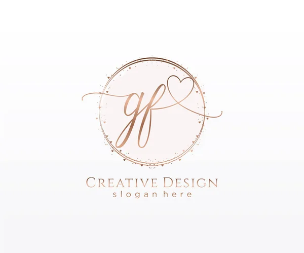 Création Initiale Logo Manuscrit Logo Pour Mode Photographie Mariage Beauté — Image vectorielle