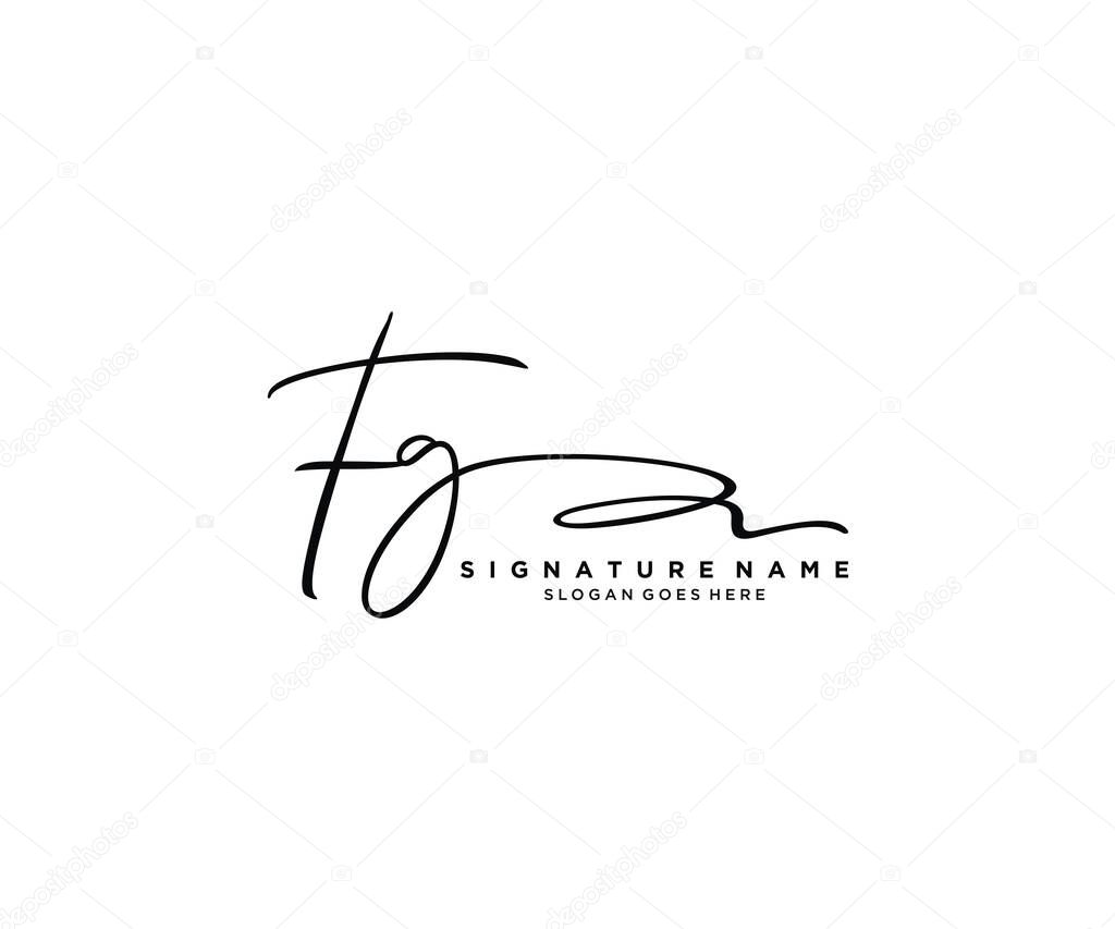 Initial Signature logo design. Logo for fashion,photography, wedding, beauty, business company.