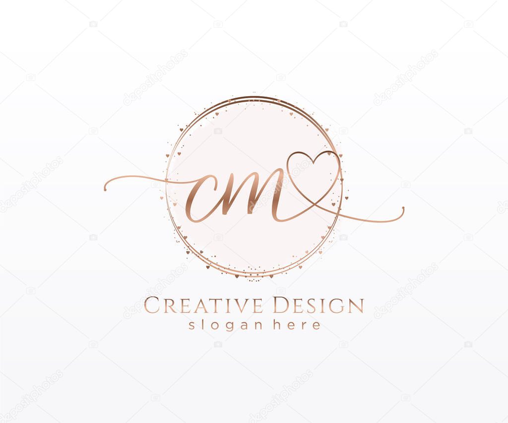 Initial handwriting logo design. Logo for fashion,photography, wedding, beauty, business company.