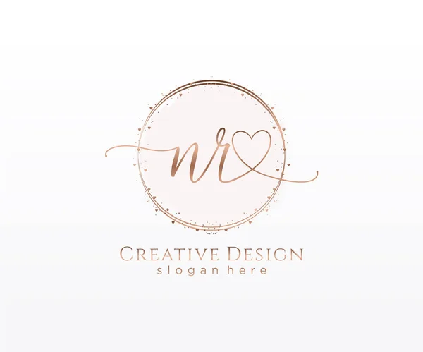 Création Initiale Logo Manuscrit Logo Pour Mode Photographie Mariage Beauté — Image vectorielle