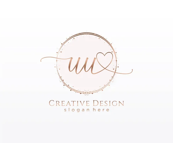 Initial Handwriting Logo Design Logo Fashion Photography Wedding Beauty Business — Stock Vector