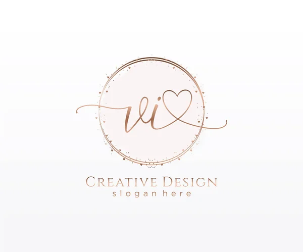 Création Initiale Logo Manuscrit Logo Pour Mode Photographie Mariage Beauté — Image vectorielle