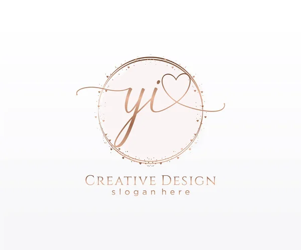 Projeto Inicial Logotipo Caligrafia Logo Para Moda Fotografia Casamento Beleza — Vetor de Stock