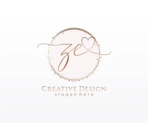 Création Initiale Logo Manuscrit Logo Pour Mode Photographie Mariage Beauté — Image vectorielle