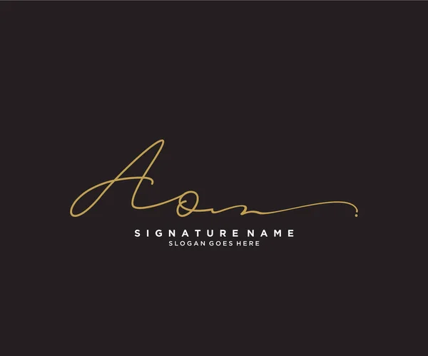 Initial Handwriting Logo Design Logo Fashion Photography Wedding Beauty Business — Stock Vector