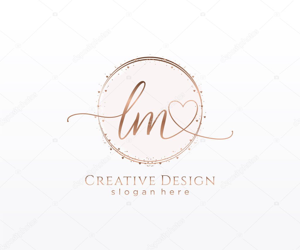 Initial handwriting logo design. Logo for fashion,photography, wedding, beauty, business company.