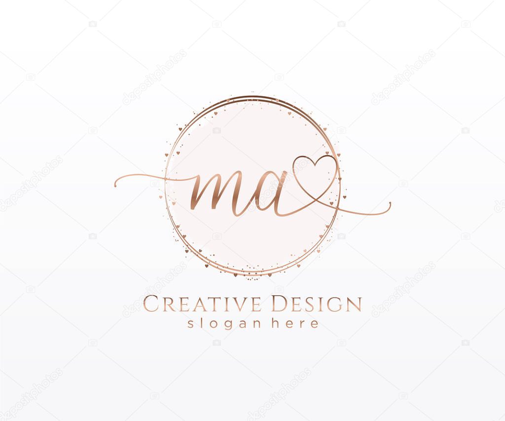 Initial handwriting logo design. Logo for fashion,photography, wedding, beauty, business company.