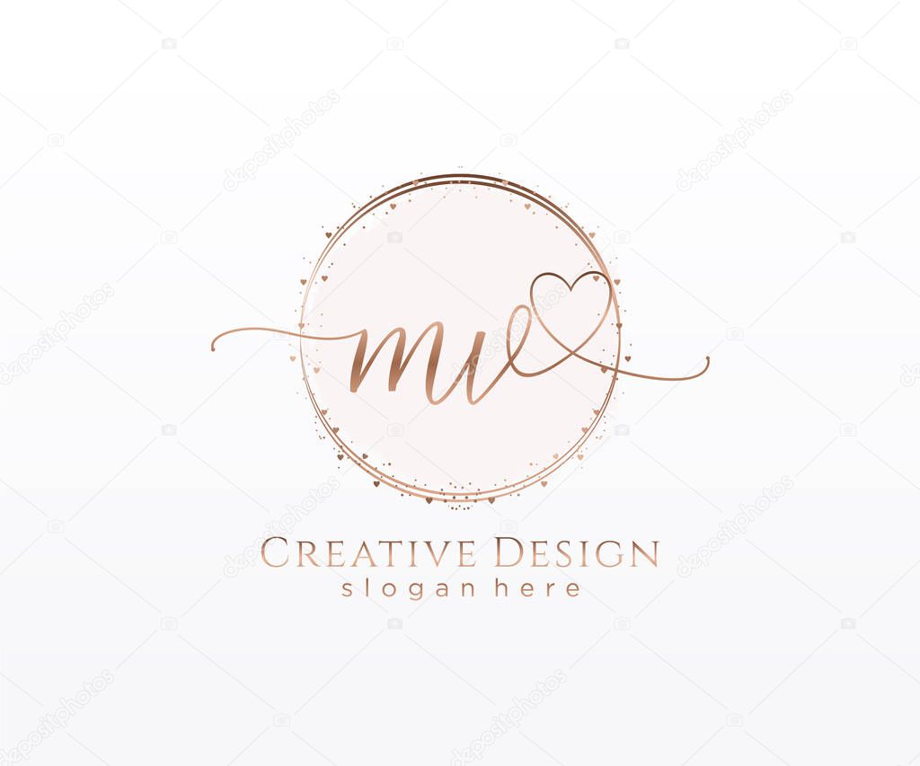 Initial handwriting logo design. Logo for fashion,photography, wedding, beauty, business company.