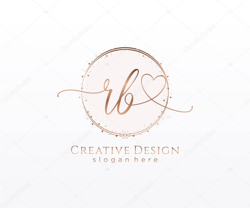 Initial handwriting logo design. Logo for fashion,photography, wedding, beauty, business company.