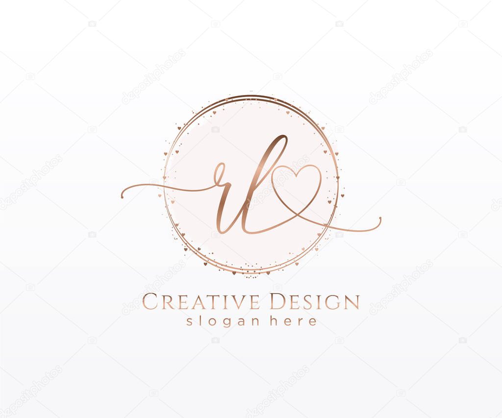 Initial handwriting logo design. Logo for fashion,photography, wedding, beauty, business company.