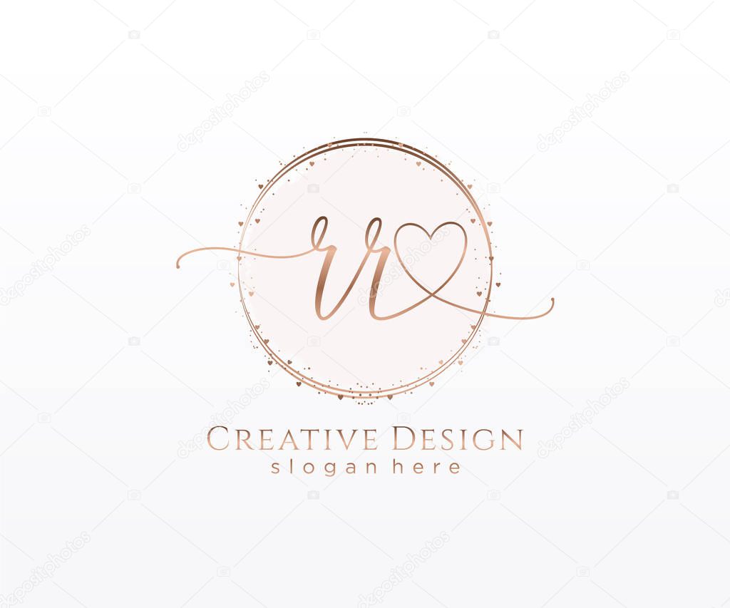 Initial handwriting logo design. Logo for fashion,photography, wedding, beauty, business company.