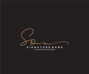İlk el yazısı logosu tasarımı. Moda, fotoğrafçılık, düğün, güzellik, iş dünyası logosu.