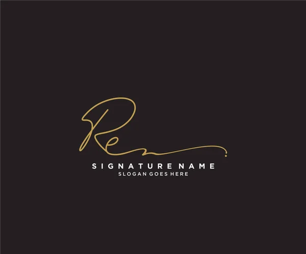 Erste Handschriftliche Logogestaltung Logo Für Mode Fotografie Hochzeit Schönheit Unternehmen — Stockvektor