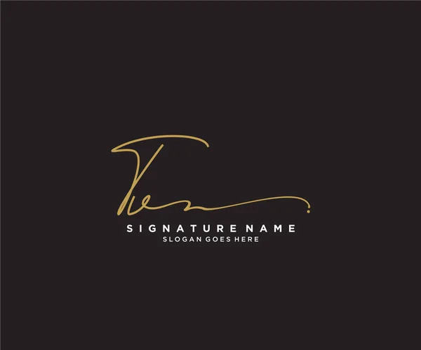 Erste Handschriftliche Logogestaltung Logo Für Mode Fotografie Hochzeit Schönheit Unternehmen — Stockvektor