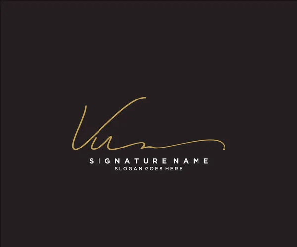 Erste Handschriftliche Logogestaltung Logo Für Mode Fotografie Hochzeit Schönheit Unternehmen — Stockvektor