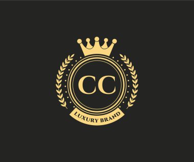 Kaligrafik kadın çiçekli el, heraldik monogram antika vintage stil lüks logo tasarımı Premium Vector çizdi.