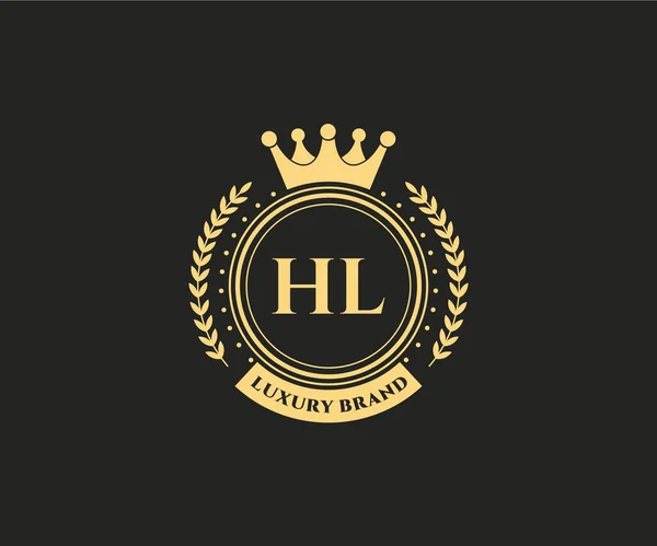 Kaligrafik Kadın Çiçekli Heraldik Monogram Antika Vintage Stil Lüks Logo — Stok Vektör