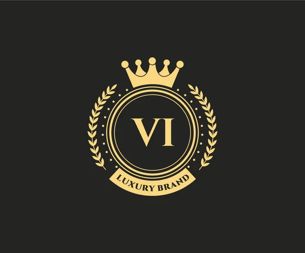 Kalligrafisch Vrouwelijk Bloemig Hand Getrokken Heraldiek Monogram Antiek Vintage Stijl — Stockvector