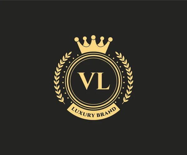 Kalligrafisch Vrouwelijk Bloemig Hand Getrokken Heraldiek Monogram Antiek Vintage Stijl — Stockvector