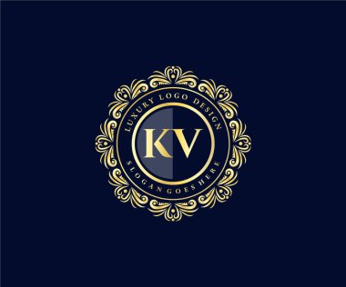 Kaligrafik kadın çiçekli el, heraldik monogram antika vintage stil lüks logo tasarımı Premium Vector çizdi.