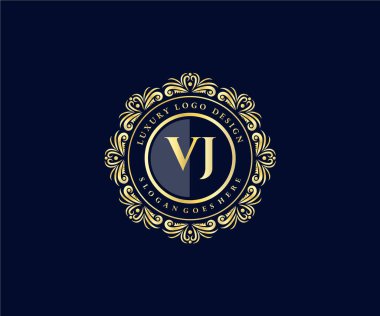 Kaligrafik kadın çiçekli el, heraldik monogram antika vintage stil lüks logo tasarımı Premium Vector çizdi.