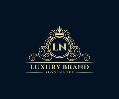 Kaligrafik kadın çiçekli el, heraldik monogram antika vintage stil lüks logo tasarımı Premium Vectory.