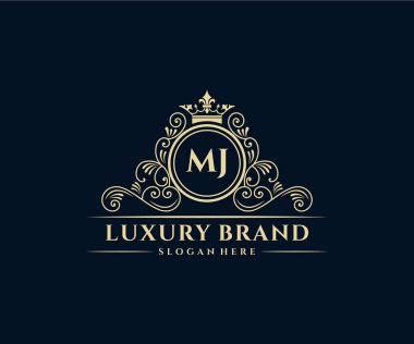 Kaligrafik kadın çiçekli el, heraldik monogram antika vintage stil lüks logo tasarımı Premium Vector çizdi.