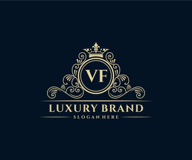 Kaligrafik kadın çiçekli el, heraldik monogram antika vintage stil lüks logo tasarımı Premium Vector çizdi.