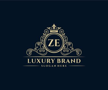 Kaligrafik kadın çiçekli el, heraldik monogram antika vintage stil lüks logo tasarımı Premium Vector çizdi.