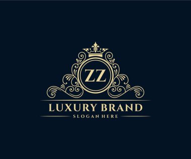 Kaligrafik kadın çiçekli el, heraldik monogram antika vintage stil lüks logo tasarımı Premium Vector çizdi.