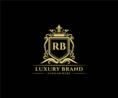 Kaligrafik kadın çiçekli el, heraldik monogram antika vintage stil lüks logo tasarımı Premium Vector çizdi.