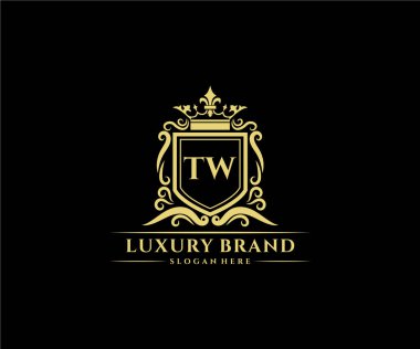 Kaligrafik kadın çiçekli el, heraldik monogram antika vintage stil lüks logo tasarımı Premium Vector çizdi.