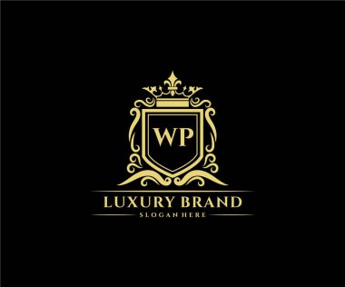 Kaligrafik kadın çiçekli el, heraldik monogram antika vintage stil lüks logo tasarımı Premium Vector çizdi.