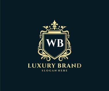 Kaligrafik kadın çiçekli el, heraldik monogram antika vintage stil lüks logo tasarımı Premium Vector çizdi.