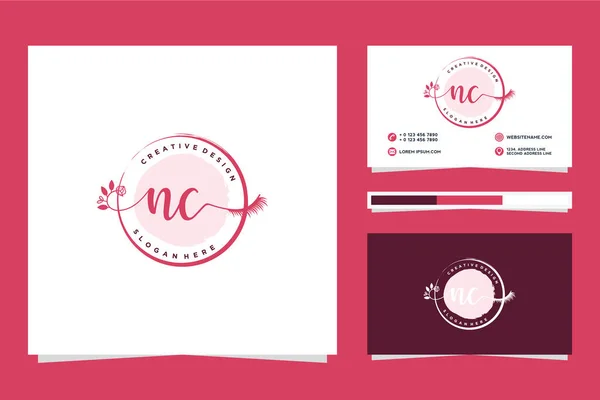 Colecciones Logotipos Femeninos Plantilla Tarjeta Visita Premium Vector — Vector de stock