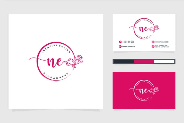 Feminine Logo Collections Business Card Template Premium Vector — Stock Vector